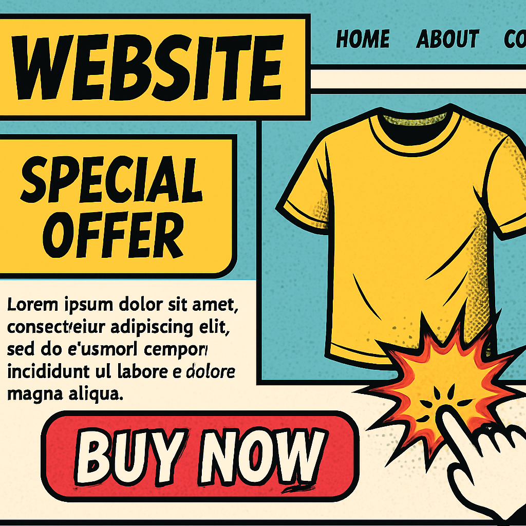 Zeigt eine Website auf der ein CTA mit CTA angezeigt wird